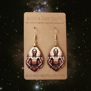 Star Wars C3PO Art Nouveau Droid Earrings